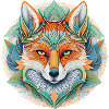 mystical fox mandala natural compound