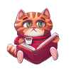 Cat Read Books Book