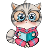 Cat Read Books Book