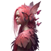 Butterfly Girl Cadeau Rose