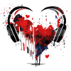 Heart of Music - Grunge Headphone