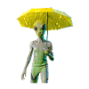 Alien with umbrella