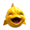 Laughing kawaii fish