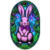 Pink Purple Easter Bunny Picture