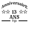 Anniversaire 13 ans déjà