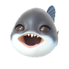Laughing kawaii fish