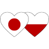 Japan Poland Flag Heart