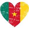 Cameroon flag heart