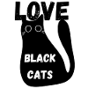 Liebe schwarze Katzen