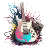 Schräge E-Gitarre