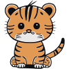 Mignon petit bébé tigre