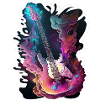 Psychedelische E-Gitarre