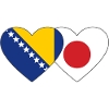 Bosnia Japan Flag Heart