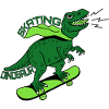T-Rex Skateboard Dinosaur Skating Skater