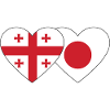 Georgia Japan Flag Heart