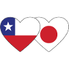 Chile Japan Flag Heart