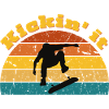 Skateboard Skateboarding Retro Sunset