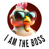 Cooles Huhn mit Sonnenbrille