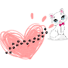Katze mit Herz