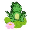 Meditierender Frosch