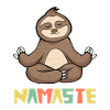 Yoga Meditation Sloth Namaste