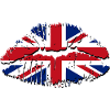 Lèvres Union Jack Pop Art
