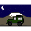 Offroader in Africa at Night
