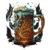 Drinking beer