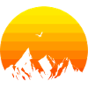 Sunset in the mountains