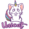 Cute cat unicat