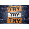 Try try try saying lettering