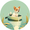 Dog in a lake