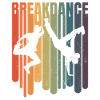 Retro Hip-Hop Tänzer Breakdancer