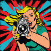 Pop Art Woman Photographer