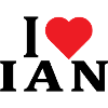 name t-shirt I love Ian t-shirt gift idea