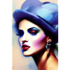 Beautiful woman with hat