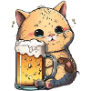 Beer-loving cat