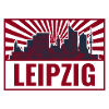 Leipzig Skyline Retro Red