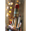 Close-up of old used brushes