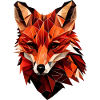 Stylized fox, Geometric