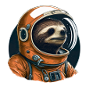 Sloth astronaut in space