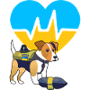 Patron-Ukrainian dog