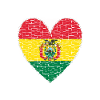 Bolivia Heart Art Design