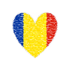 Romania Heart Art Design