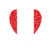 Peru Heart Art Design