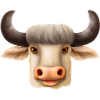 Cute drawn buffalo