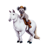 Koala sur un cheval