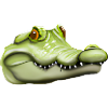 Beautifully drawn crocodile head