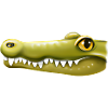 Beautifully drawn crocodile head