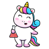 Kawaii Unicorn Science Kids – Uroczy Einhorn